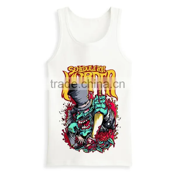 OEM ODM Fancy Design Bodybuilding Slim Fit Cotton Wholesale Gym Tank Top Men photo-4