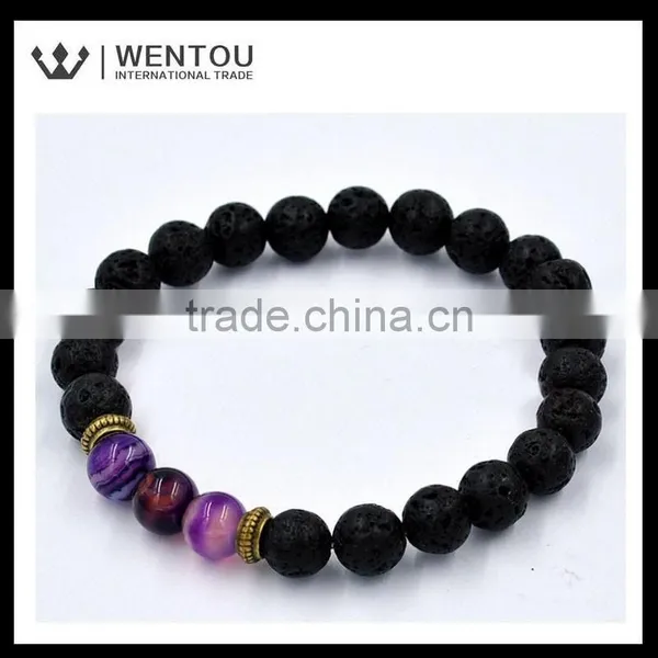New Designs Hot Sale Lava Beads Bracelet photo-5