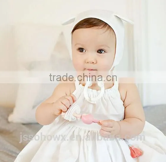 3 Colors In, Cute Rabbit Design, Baby Cotton Hat, Plain Cotton Baby Hats photo-4