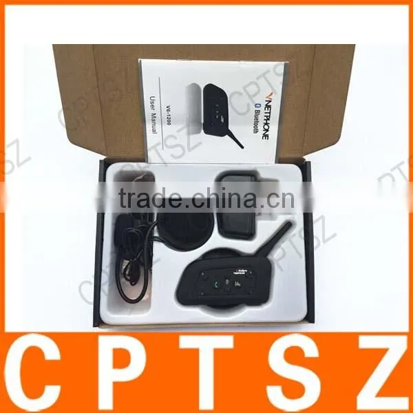 V6-1200 Wireless Communication System Motorcycle Helmet Intercom Headset BT Bluetooth Intercom Bluetooth Walkie Talkie photo-6