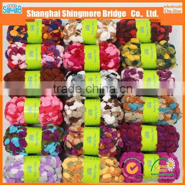 China Fancy Yarn Factory Hot Wholesale 2016 New Fashion Yarn Pompom Yarn for Knitting photo-6