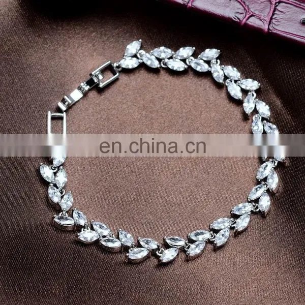 Silver Jewelry Zirconia Bracelet Sparkly Silver Bridesmaid Bracelet Wedding Jewelry photo-2