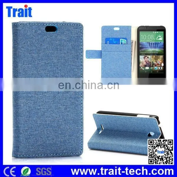 Leather Case With Cloth Texture Wallet Style Phone Case Cover for HTC Desire 510 photo-2