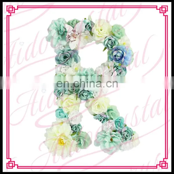 Aidocrystal Handmade Artificial Flower Letter Wall Decorative Wall Hanging Art and Craft
