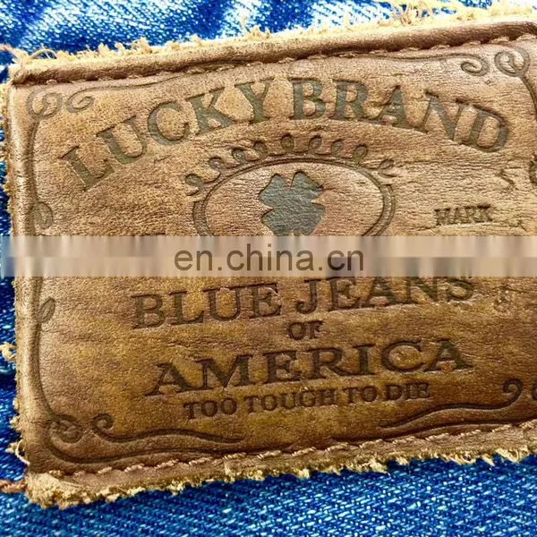 High Quality Private Custom Leather Labels Jeans Cheap photo-2