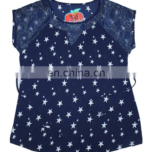 Women Flower Printed T-shirt Cheap T Shirt Chiffon Long Shirt With Lace photo-4