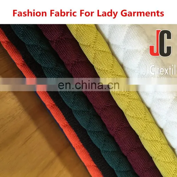 SHAOXING Importers 96% Polyester 4%spandex Textured Double Knit Jacquard Fabric photo-5