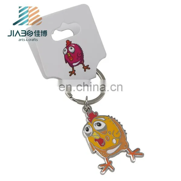Custom Design Hard Enamel Birds Logos Shape Process Zinc Alloy Metal Keychains photo-3