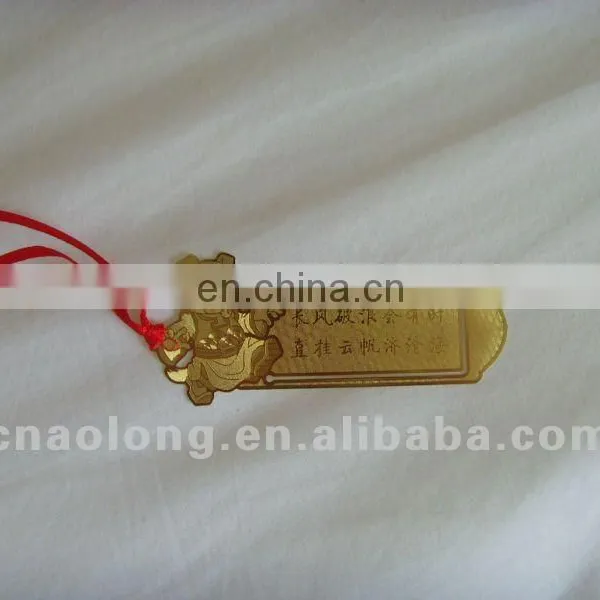 Unique Gold Custom Laster Logo Metal Copper Bookmark/metal Bookmark Clip for Books photo-3