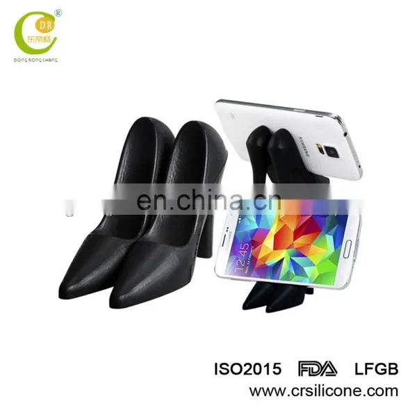 3D High Heeled Shoes Cell Phone Stand Silicone Phone Stand Security Display Stand for Cell Phone