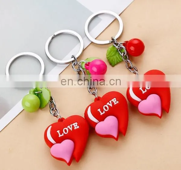Big Love Heart Bag Charms Customized Logo Promotional Keychain Gifts 2018 Valentine Day Promotion Gifts photo-3