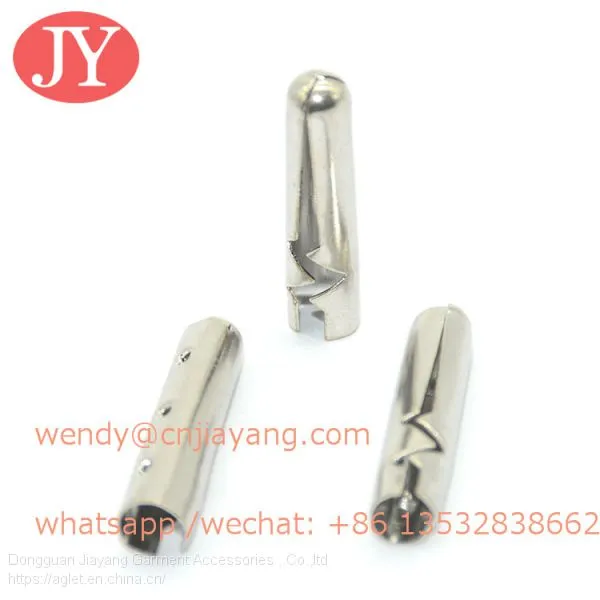 18mm Brass Silver Plating Bullet Shape Aglets for Shoe Lace photo-3