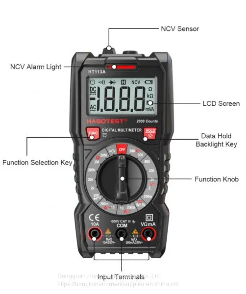 HT 113A Sold Hot Multimeter 2000 Counts Digital Low Price Digital Multimeter photo-3