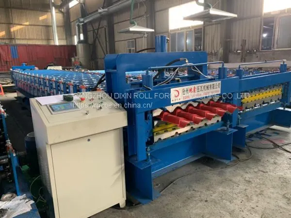 Double Layer Galvanized Roofing Sheet Roll Forming Machine photo-4