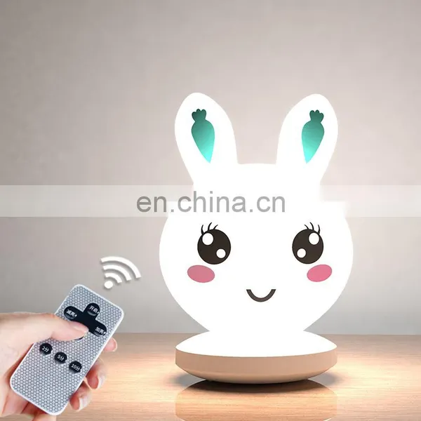 Led Rabbit Night Light USB for Children Baby Kids Gift Animal Cartoon Decorative Lamp Bedside Bedroom Living Room photo-2