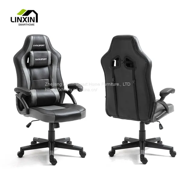 Wholesale PC Computer Leather Swivel Home Office Massage Desk Chairs Ergonomic With Lumbar Support and Headrest Manufacture photo-3