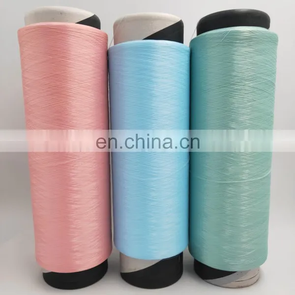Material Polyester 100% And Filament DTY Yarn Type Polyester Poliester Yarn Dty 75d*36f/2 Twist Flesh photo-5
