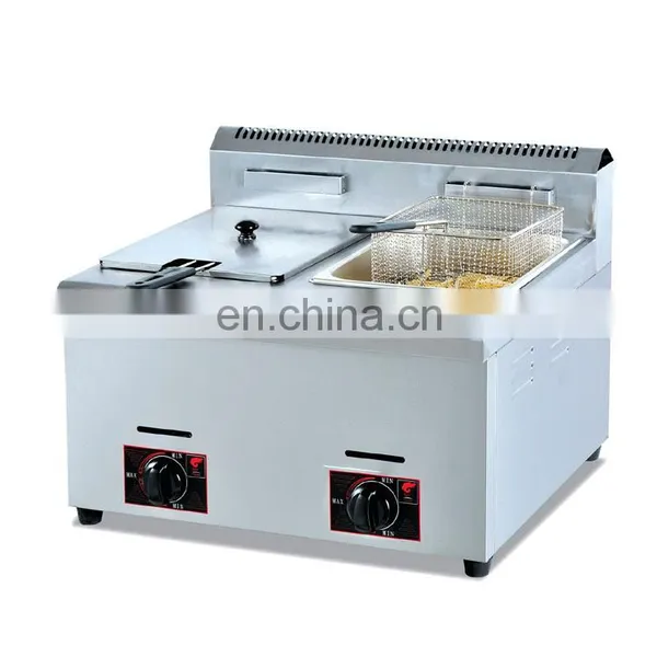 Stainless Steel Counter Top 2 Tank 2 Basket Electric Chips Fryer photo-4