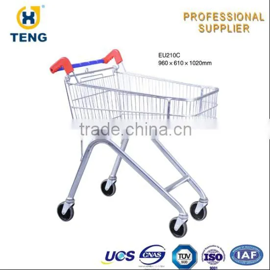 EU Style 180L Unfolding Mesh Supermarket Rolley photo-3