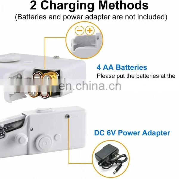 Mini Portable Handheld Cordless Sewing Machine Hand Held Stitch Home Clothes photo-4