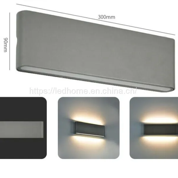 Modern Grey LED Outdoor Wall Lights (18W)
