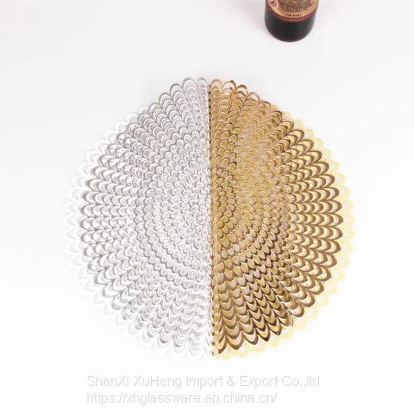 Hot-selling Luxury 38 cm Round Place Mats Embroidery Craftsmanship Fine Individual Table Mat photo-3