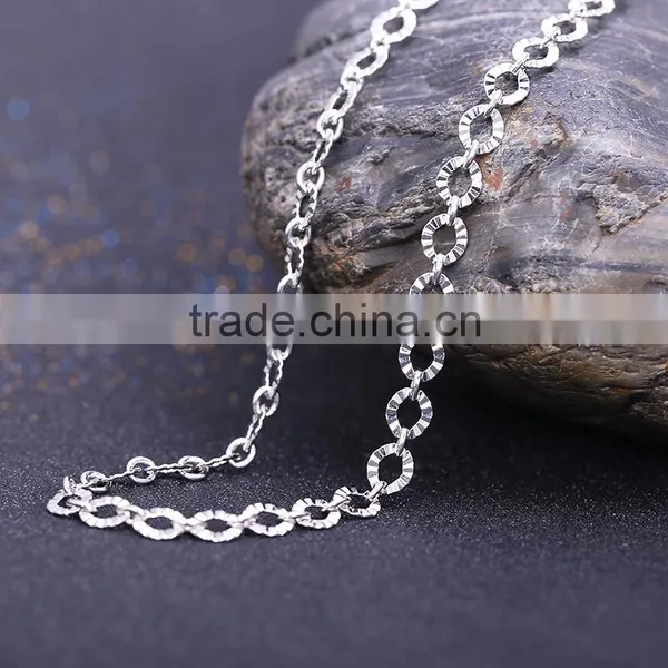 2015 Fashion Rhodium Plated Dimond Cut Chain Necklace Jewelry Accessories photo-2