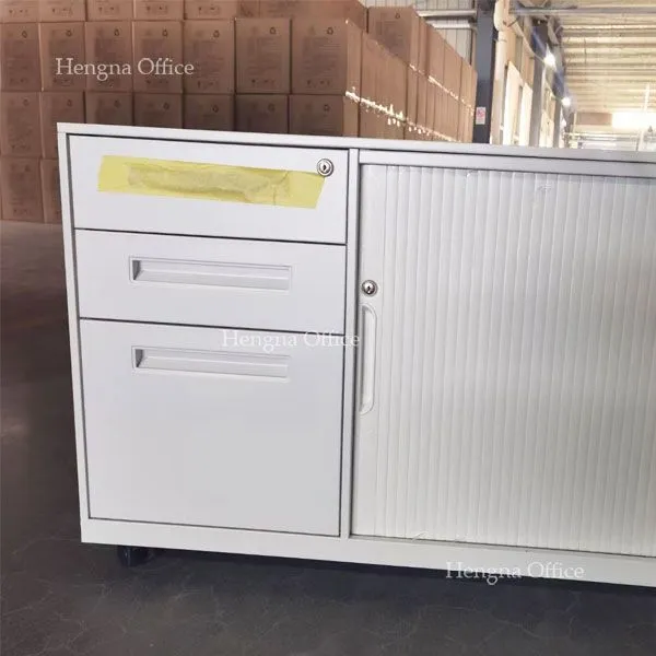 HN-M90 Modern White Lateral File Cabinet, Metal Office Storage With Gooseneck Handle, Silent Steel Ball Guides, for School Archive & Library photo-2
