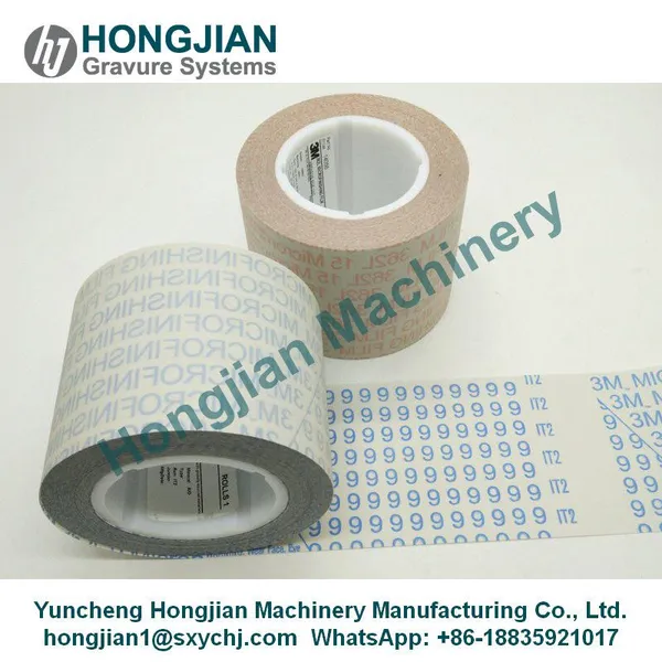 3M Sand Belt Abrasive Belt Polishing Tape Microfinishing Film for Gravure Cylinder Chrome Polishing Machine photo-3