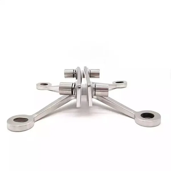 Curtain Wall Spider for Shopping Mall Entrance Building Facade 150mm 250mm SS304 Satin Finish photo-5