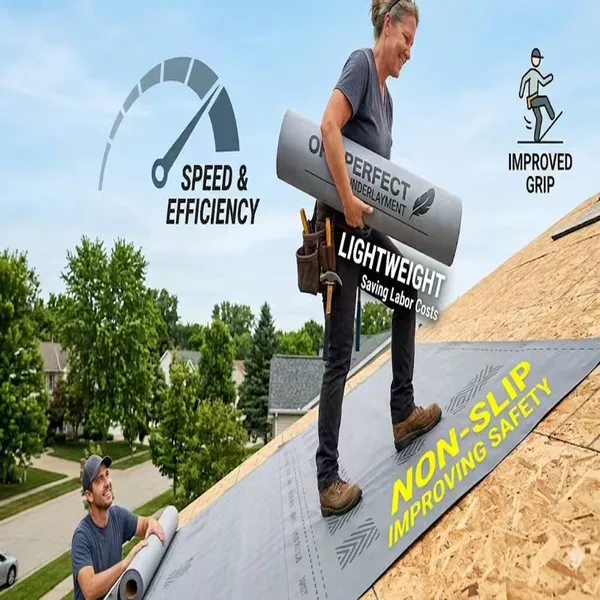 Light Weight Synthetic Roof Underlayment, Superior Tear Resistance For Pitched Roof