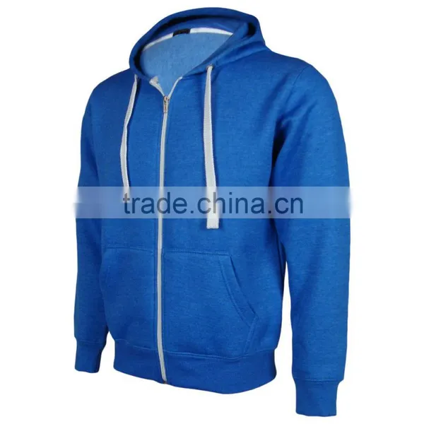 Mens Zip Up Hoodie Hooded Top Plain Hoody Fleece Jacket photo-6