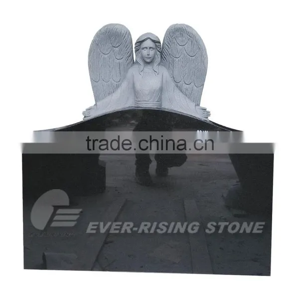 Black Granite Angel Headstones photo-5