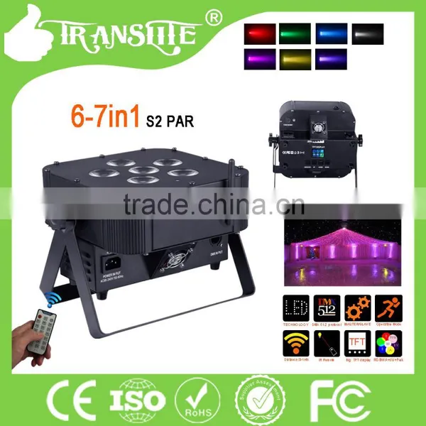 Hot Sale Weeding Christmas Decoration LED Stage Light 6pcs 7in1 RGBWAUV +Pink LED Par Light photo-3
