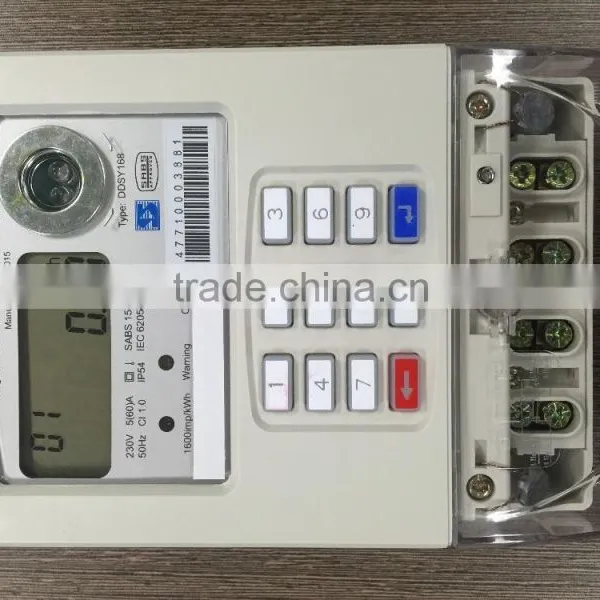 Single Phase STS Keypad Smart Single Phase Prepaid Electricity Meter photo-2