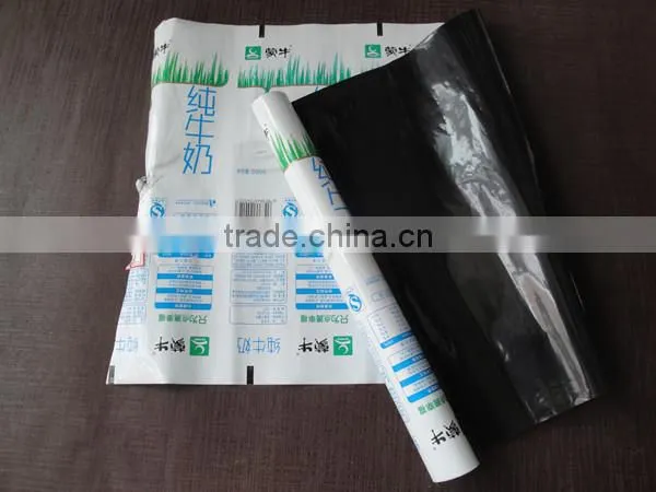 Printed 3-layer Co-extrusion Black and White Film for Pasteurized Milk / Fresh Milk 5-layer PE EVOH Plastic Film Packaging Roll photo-4
