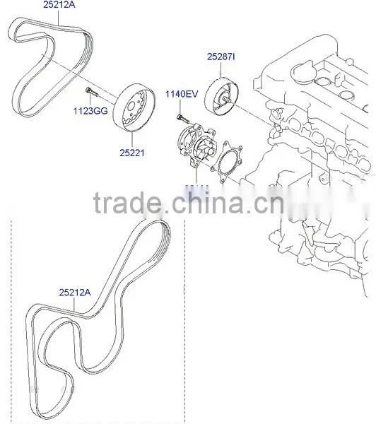 NEW PUMP ASSY-COOLENT OF ENGINE GASOLINE G4FC EURO-3-4 SET HYNDAI 2015 MNR photo-2