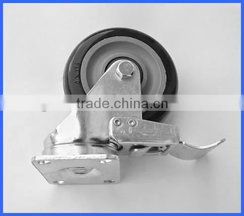 Swiveling Groove Caster With Brake photo-2