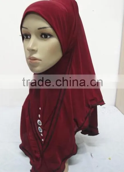 H266 New Style One Piece Hijab With Crystals photo-2