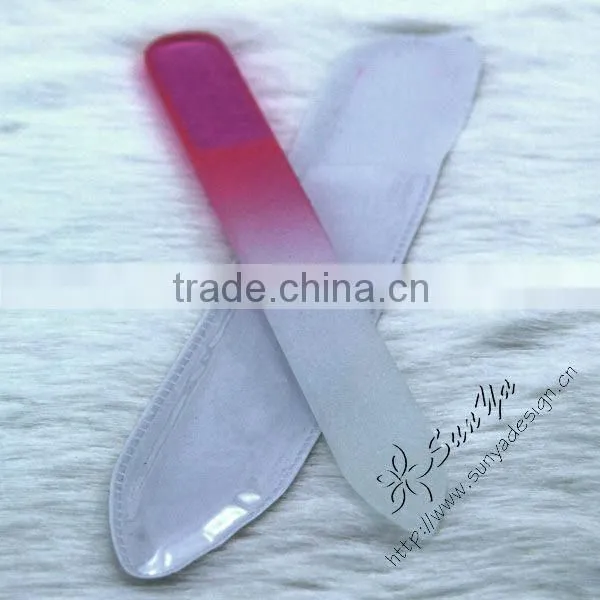Beauty glass nail file case