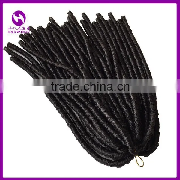 Wholesale 8 Colors Optional 110g 18" Crochet Twist Braids Ebony Synthetic Braiding Hair Soft Dreadlocks Hair Extensions photo-6