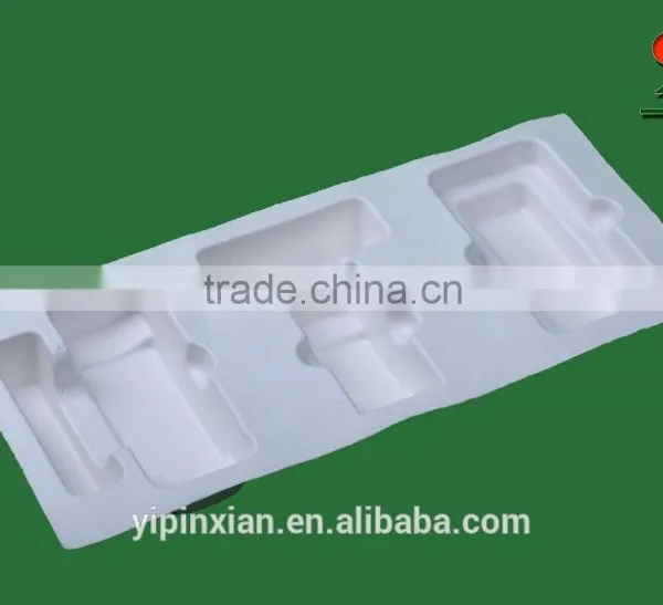 Eco-friendly Biodegradable Compostable Customized Electronic Blister Packaging White Molded Pulp Paper Insert photo-2