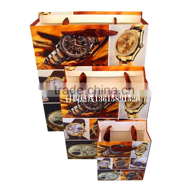 Famous Watch Printing Luxury Paper Shopping for Bag, Gift Bag photo-2