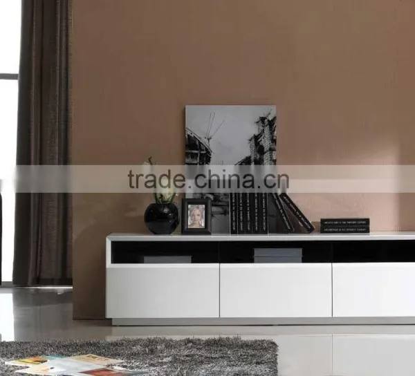 White Lacquer Furniture TV Cabinet Design