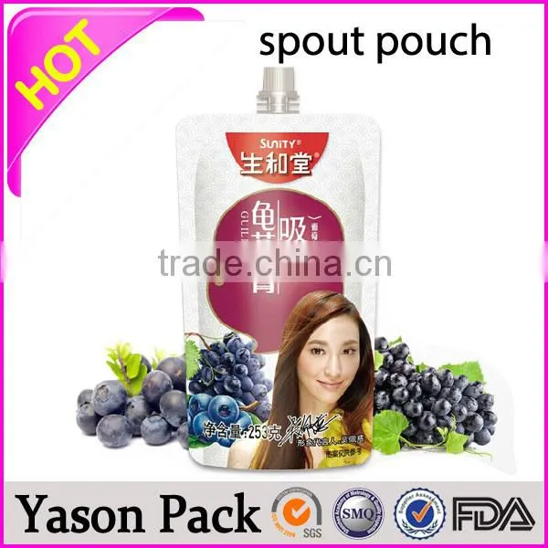 Yason Bottom Gusset Spout Pouches for Drink Disposable Spout Pouch Aluminum Foil Spout Pouch photo-4