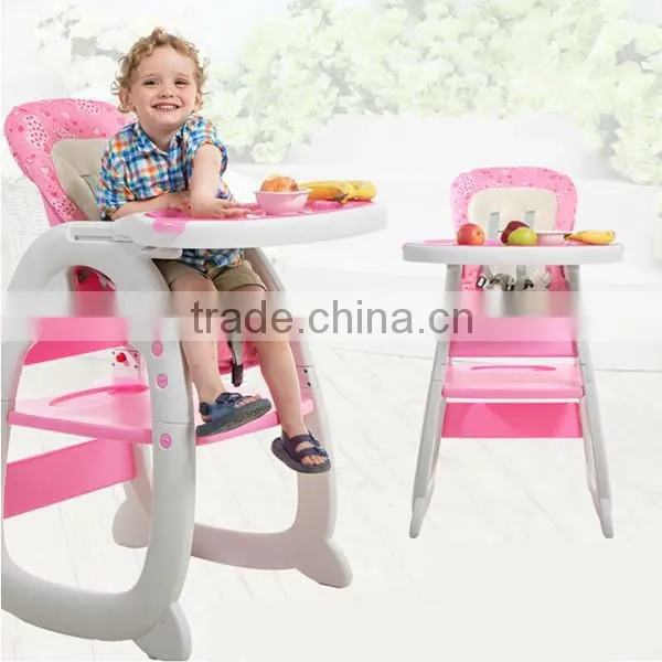 2in1 Function Plastic High Baby Eating Chair photo-4