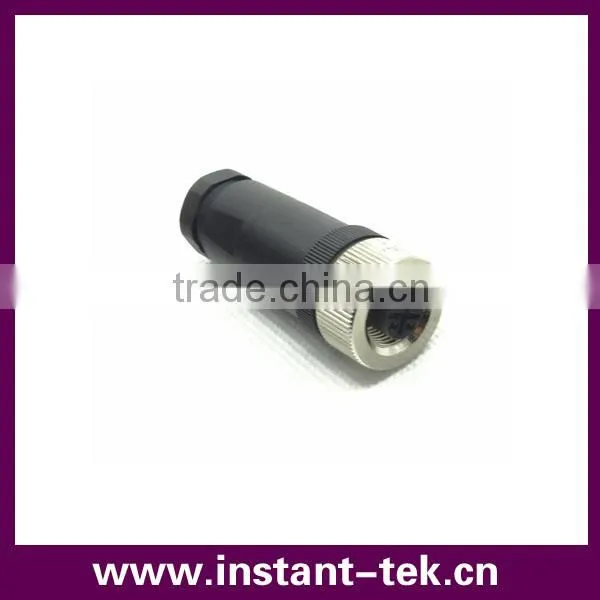 INST Male to Male With Nut Bulkhead Pigtail Cable M12 Connector photo-4