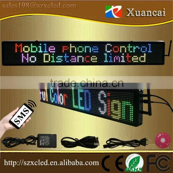 P6-16x128RGB Supply 5V/12V Double Line Programmble Full Color Led Sign With Wireless SMS and Computer Software USB Control photo-6