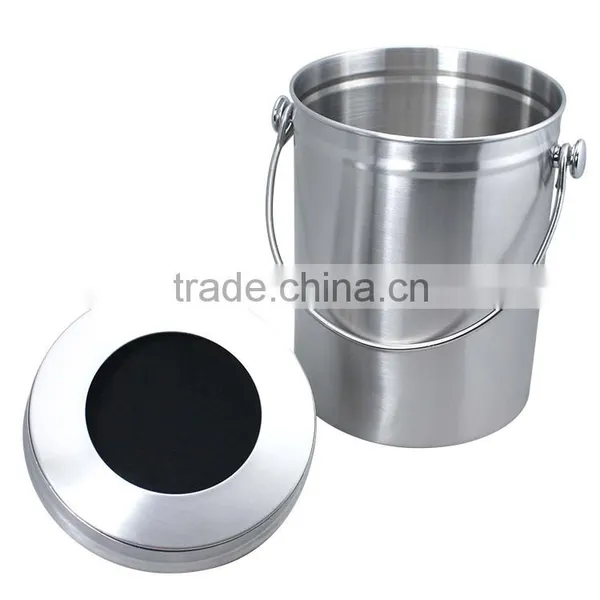 Indoor Mini Stainless Steel 304 Compost Bin With Filter photo-2