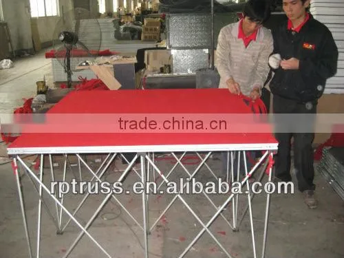 2015 RP Smart Aluminum Movable Stages With Tempered Glass or Plywood Platform or Acrylic photo-2